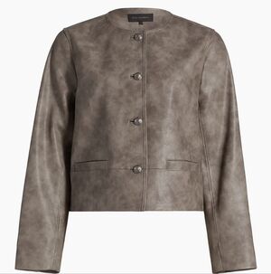 Kobi Halperin Size Medium Lyles Sable Faux Leather Jacket MSRP $398